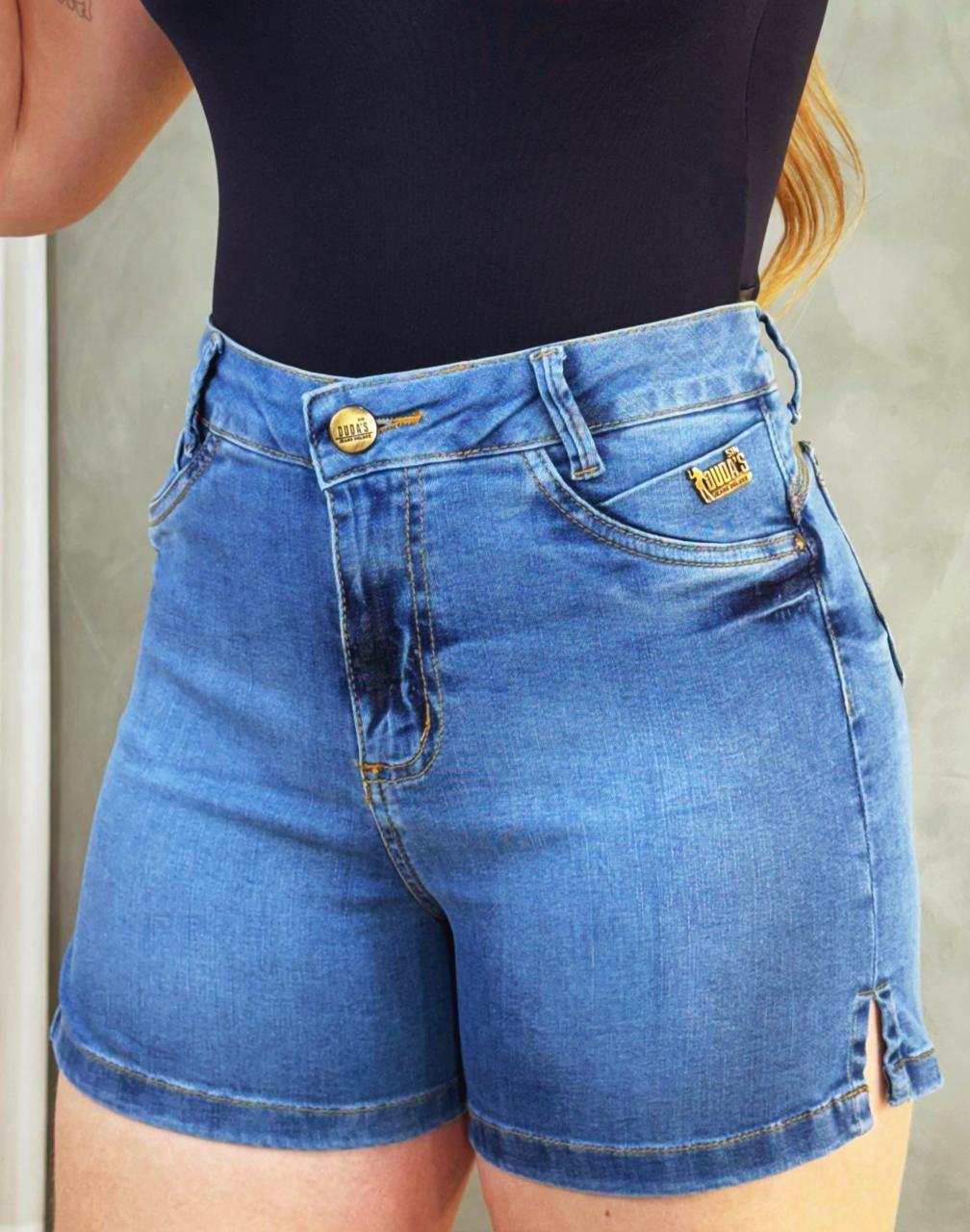 Short jeans feminino levanta bumbum cintura alta - Imagem 4