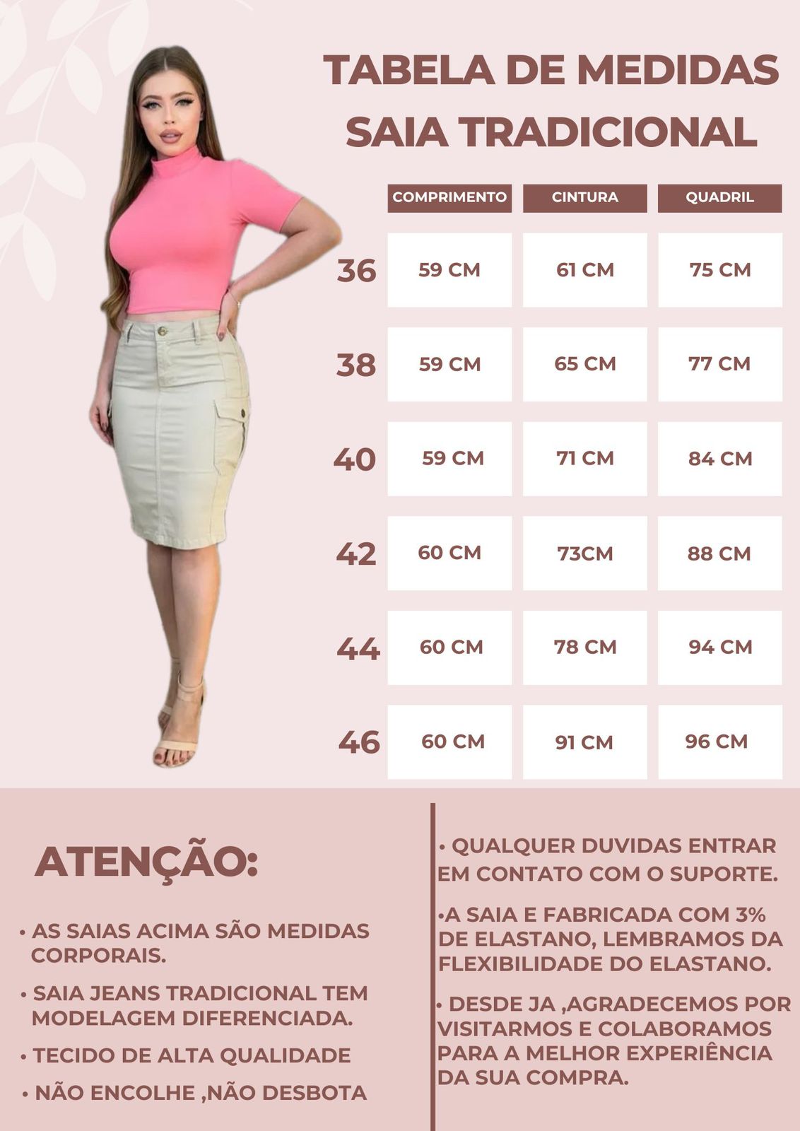 Saia Jeans Bolsos Cargo Cintura Alta Feminina - Imagem 4